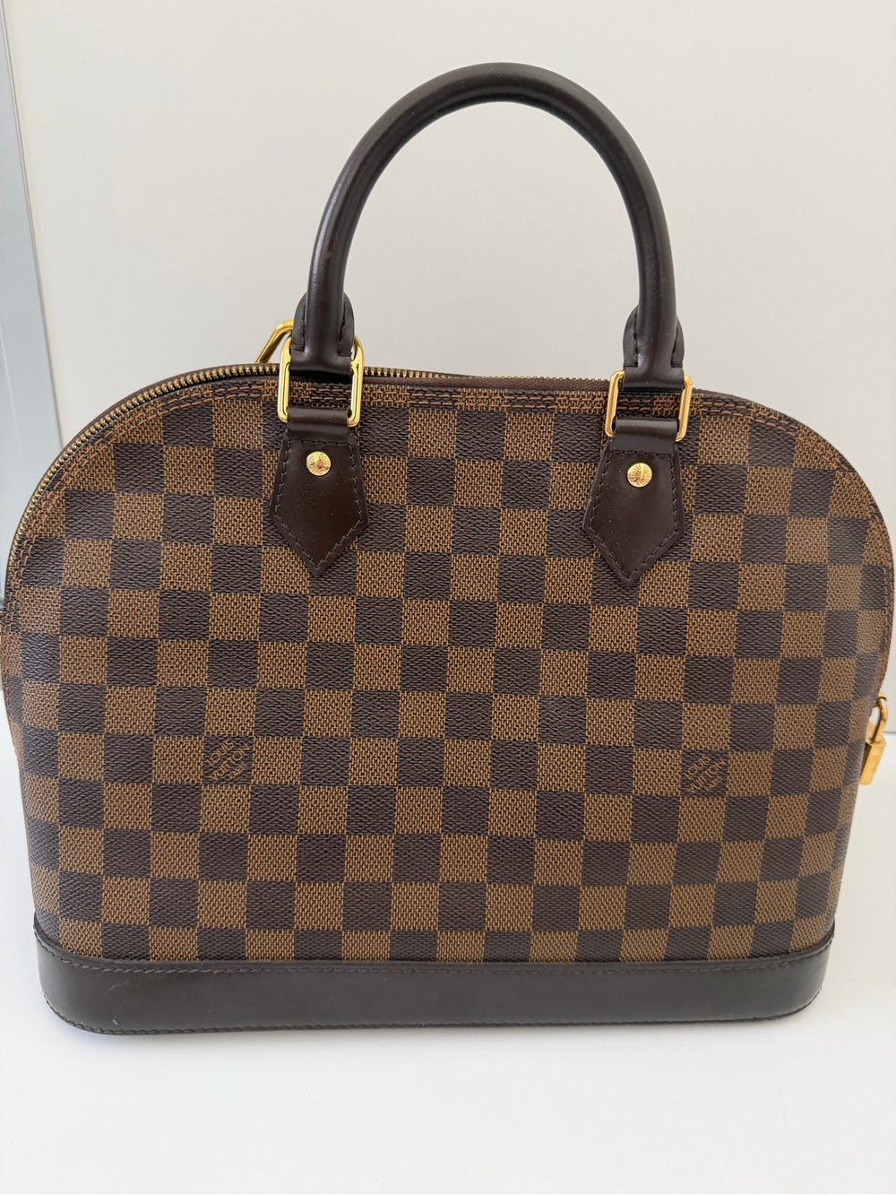 LV Damier Brown Top-Handle Women's Bag
